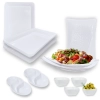 Kit 4 Travessas para Restaurante + 4 Molheiras + 2 Petisqueiras Melamina Profissional