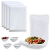 Kit 2 Travessas para Salada / Fruteira + 4 Travesas de 35 Cm Melamina + 4 Tigelas Molheira com Bico