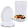 Kit 2 Travessas 37,3 Cm para Salada / Fruteira + 2 Travessas Ovais 33 Cm Melamina Restaurante Buffet