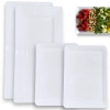 Kit 4 Travessas Retangulares de 40 Cm e 56 Cm Prato Buffet Restaurante Melamina Profissional Branca