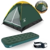 Kit Barraca 2 Pessoas 300mm + Colcho Inflvel Solteiro + Lanterna de Cabea Cobb Pesca e Camping