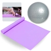 Kit Colchonete Lilas 1,73 M Tapete Yoga + Bola Suia Yogine 65 Cm Massagem Ball Fitball Pilates