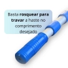 Kit Escova Curva 44 Cm + Haste 3,60 M + Peneira + Aspirador com Esferas de Piscinas Fibra/ Alvenaria