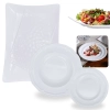 Kit 4 Pratos Fundos 22,5 Cm + 4 Pratos de Sobremesa 17 Cm + Travessa 37,3 Cm Fruteira / Salada Melamina Plstico