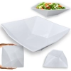 Kit 4 Tigelas Quadradas Geomtrica 32,5 Cm Branca Grandes para Buffet / Restaurante Profissional Melamina Premium