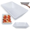 Kit 8 Travessas 25 Cm Retangulares Fundas para Buffet Restaurante Profissional Melamina Premium Branca