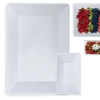 Kit 3 Travessas 49 Cm Fundas Retangulares + 6 Travessas 25 Cm Pequenas Buffet Melamina Profissional