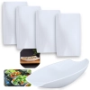 Kit Travessa para Buffet Salada 41cm Oval Curva Funda + 4 Travessas Curvas de 30cm Melamina Restaurante