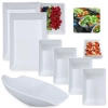 Kit 2 Travessas Buffet 49cm + 4 Travessas 25cm + Travessa Oval Curva 41cm para Restaurante em Melamina