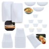 Kit 15 Pratos para Sushi 17,8cm + 3 Tigelas 800ml Poke+ 2 Travessas Curva 30cm + 8 Ramequins 260ml Comida Japonesa