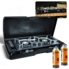 Kit Fogareiro a Gs Etna Porttil 2 Bocas Horizontal Ao Inox Ntk + 2 Campgs Viagem Camping Pesca