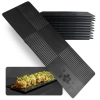 Kit 10 Travessas Retangulares Retas 33cm Pretas em Melamina Kanpai para Sushi Restaurante Japons Oriental