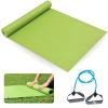 Kit Colchonete 1,73m + Extensor Elstico 1 Via Tenso Forte para Pilates e Exerccios