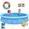 Kit Piscina Infantil 1000 Litros Bel Inflvel + Boias Princesas Disney + Mini Bomba Manual + Reparo