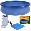 Kit Piscina Redonda Inflvel 4600 L com Capa, Forro e Filtro 110v 2200 L/H