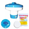 Kit Mini Flutuador + 1 Pastilha de Cloro 200g para Piscinas