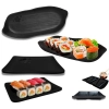 Kit Molheira Bipartida Ondulada + Travessa Prato para Sushi Melamina + Prato Travessa em Formato de Folha