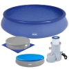 Kit Piscina Inflavel 12000 Litros + Capa + Forro + Filtro 3.600 L/H 220v