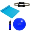 Kit Bola 65 Cm com Bomba + Tapete Colchonete + Arco Anel Flexivel