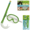 Conjunto Mscara de Mergulho e Snorkel Infantil Verde