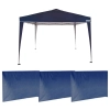 Kit Tenda Gazebo Base e Topo 3x3 M + 3 Paredes Laterais Azul