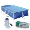 Piscina Retangular 5000 L Premium Mor + Bomba Filtrante 110 V Vazo 2200 L/H