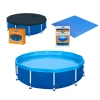 Kit Piscina Redonda Mor Estruturada 4500l + Capa + Forro