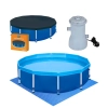 Kit Piscina Circular Estrutural 4500 L + Capa + Forro + Filtro 110v Mor