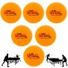 Bolinha de Ping Pong Tnis de Mesa 4 Cm Laranja 6 Unidades