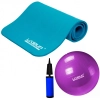 Kit Colchonete Azul para Ginstica + Bola Sua 55cm Roxa Liveup