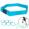 Argolas Obstculos de Agilidade Hexagonal Training Ring Azul Turquesa 6 Unidades