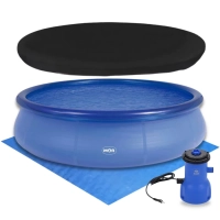 Kit Piscina Inflvel 6700 L + Capa + Forro + Filtro 220v 3028 L/H