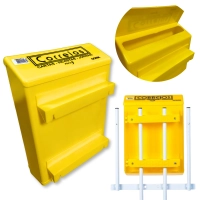 Caixa de Correio Amarela para Grade Permite Cadeado