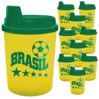 Copo Infantil Futebol 240 Ml 10 Unidades