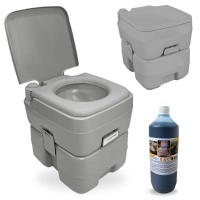 Vaso Sanitrio Porttil Porta Potti Banheiro Qumico Nautika 20 L + Solvente Bac Bus 1 L