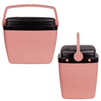 Caixa Termica Rosa / Pssego Cooler Pequeno 6 Litros Mor / 8 Latas / para Lanches e Bebidas