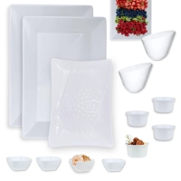 Kit 2 Travessas 49 Cm + Travessa Fruteira 37,3 Cm + 2 Tigelas Ovais 500 Ml + 4 Mini Tigelas 225 Ml + 4 Ramequins 150 Ml