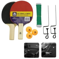 Kit Ping-pong 2 Raquetes + Suporte + Rede + 3 Bolinhas Bel
