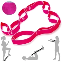 Elasticband Faixa Elstica Multinvel Leve - Liveup Tecido Rosa 8 Reparties Treino Exerccios