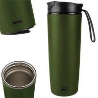 Copo com Tampa para Caf 450ml Ao Inox Antiqueda Verde