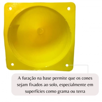 Kit 10 Cones de Agilidade para Treinamento 18 Cm Amarelo