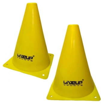 Kit 10 Cones de Agilidade para Treinamento 18 Cm Amarelo