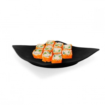 Kit 10 Pratos Quadrados 22,5 Cm em Melamina/Plstico para Sushi Preto