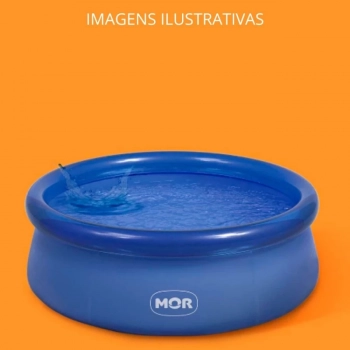 Kit Piscina Infantil 1000 Litros Mor Redonda Inflavel + Forro de Proteo