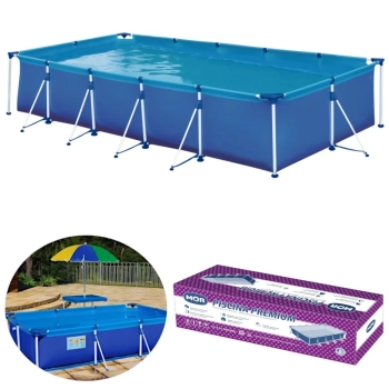 Kit Piscina 7600 L Premium + Capa + Forro + Filtro 220v 3028 L/H