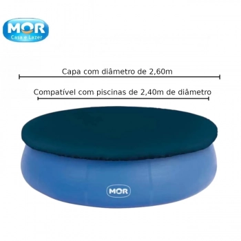 Kit Capa + Forro para Piscina 2400 Lts Mor+ Filtro 220v 3028 L/H