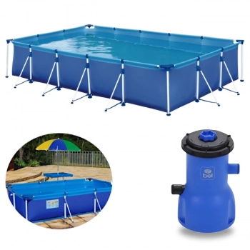 Piscina Retangular 5000 L Premium Mor + Filtro 220v Vazo 3028 L/H