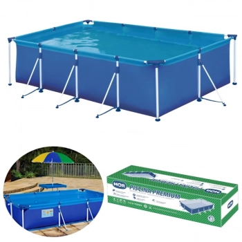 Piscina Retangular 5000 L Premium Mor + Filtro 220v Vazo 3028 L/H