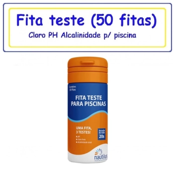 Kit Flutuador + 5 Pastilhas de Cloro Genco 3 em 1 + 50 Unidades Fita Avaliar 3 em 1