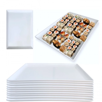 10 Pratos para Restaurante Japons Buffet 35 Cm Melamina/ Plstico